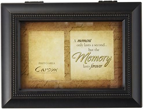 Carson Home Accents 17949 Momento Memórias Caixa de Música de luto, 8 polegadas por 6 polegadas por 2-3/4