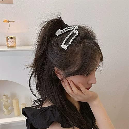 Hairpins coreanos de peças de cabelo elegantes clipes de pato de pato pérolas gota de água de cabelo vazio clipes