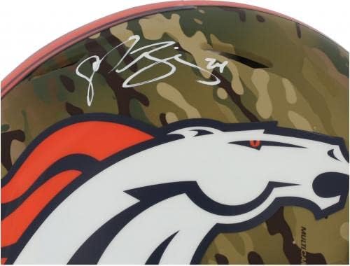 Campeão Bailey Denver Broncos autografou Riddell Camo Capacete Authentic Speed ​​Alternate - Autografado