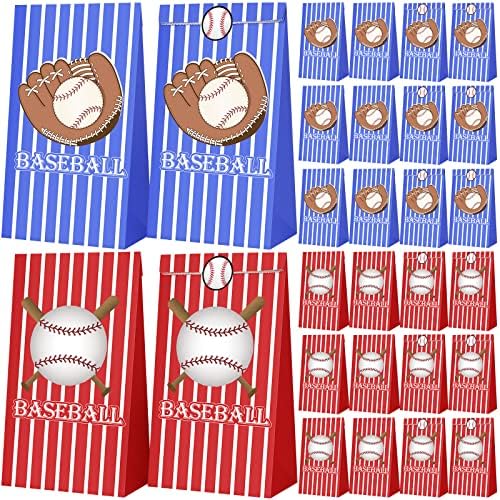 48 peças Sacos de tratamento de festa de beisebol Bolsas de presente de beisebol Favorias de