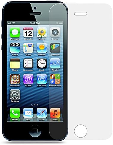 Protetor de tela para iPhone 5 5s, 0,26 mm de filme de protetor de tela de vidro temperado, 2,5d Edge 9h dureza 99,99% sensibilidade ao toque de clareza para iPhone 5/5s