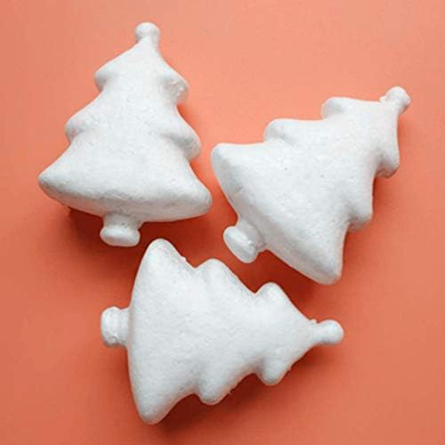 Kesyoo Decoração de Natal 24pcs Bolas de espuma artesanal de espuma branca espuma de espuma de natal árvore em forma