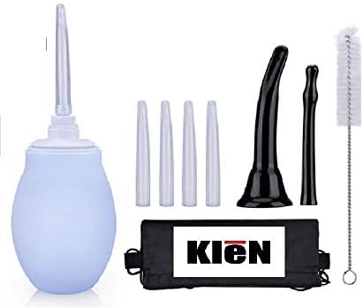 Kit de lâmpada de enema klen -10 pcs não tóxicos cleanstream, amal, douche anal reutilizável, mangueira para