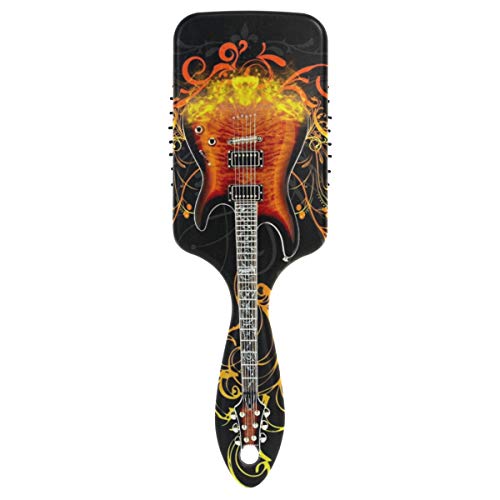 Vipsk Air Almofada Escova de Cabelo, Guitarra Preta de Estrela Colorida de Plástico, Bom Massagem