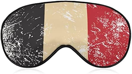 Bandeira da Bélgica Bandeira Funnal Sleep Máscara de olho macio tampa dos olhos com cinta de cinta