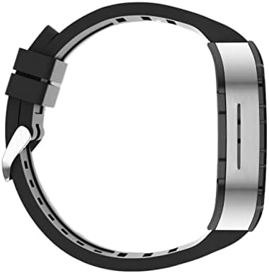Kanuz New 45mm Luxury Metal Case Silicone Strap para Apple Watch Band Mod Kit de 44mm Conjunto de modificação