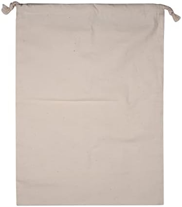Sacos de cordão de algodão BordStract, sacos de roupa pesados ​​de algodão para viagens para casa Use a cor natural de grande capacidade