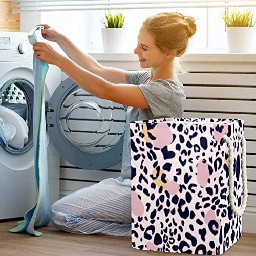 Incomer Leopard Cow Spot 300D Oxford PVC Roupas impermeáveis ​​cestas de roupas grandes para cobertores Toys no