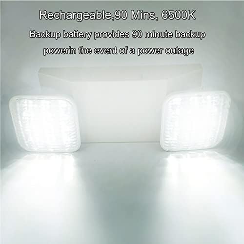 24 PCS LEVias comerciais de LED comercial, luz de emergência com backup de bateria, luminária de emergência