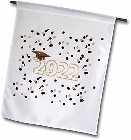 Imagem 3drose de tampa de graduação e diploma em 2022, confete, sépia - sinalizadores