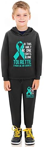 Capuzes de conscientização sobre câncer de mama e calças de moletom para meninas e meninos moletom suéter de suéter de crianças, tops,