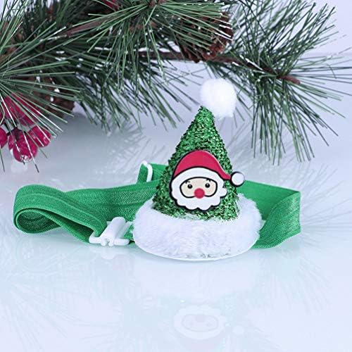 AMOSFUN Cappy Hat 2pcs Christmas Dog Bands Cone Hat de Hapterwares elásticos com Papai Noel Decoração