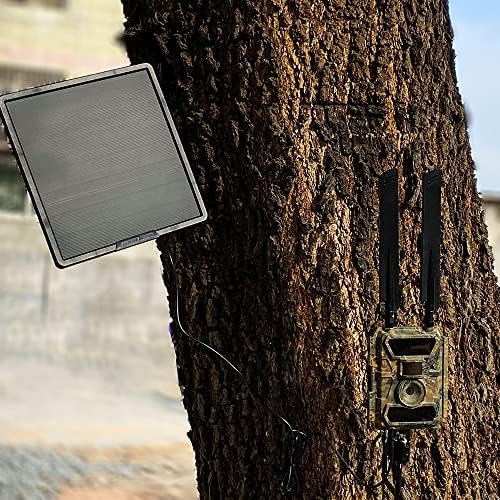 Herd 360 Trail Camera Painel solar com bateria de 25.000mAh de lítio, preto, preto