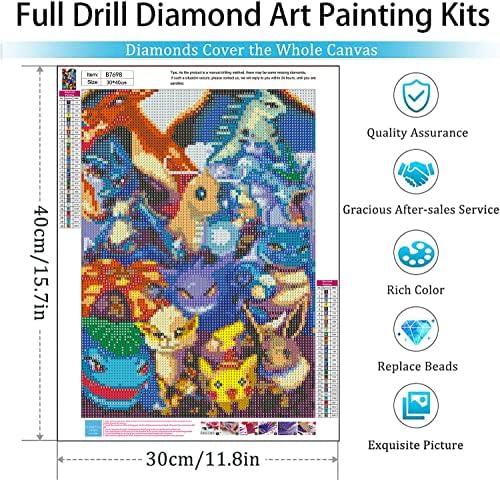 Kits de pintura de diamante Gemzono para adultos e crianças DIY 5D Diamond Art Paint com Kit de pintura de arte