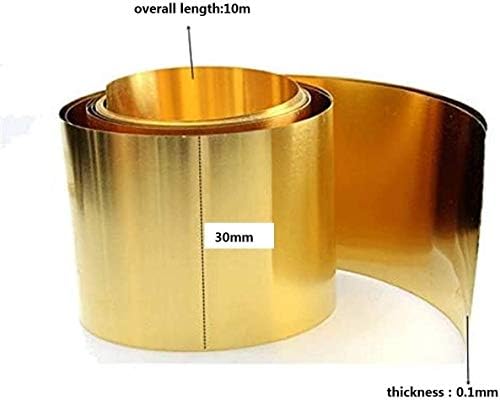 Yiwango H62 placa de metal fino em folha de cobre de latão para trabalho de metal, espessura: 0,1 mm de comprimento: