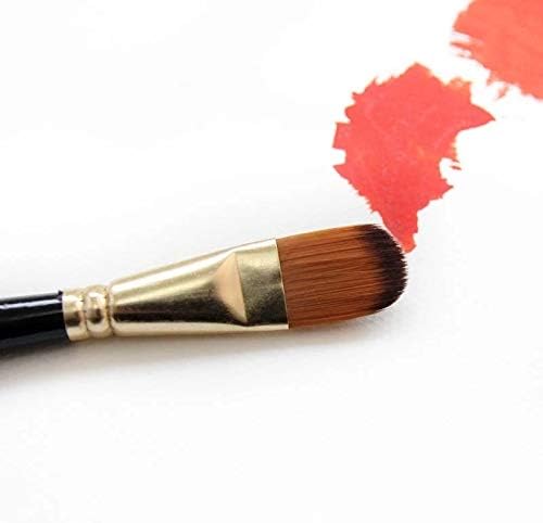 Conjunto de pincel de tinta de artista clgzs 5pcs nylon madeira maçaneta preta alça aquarela acrílica