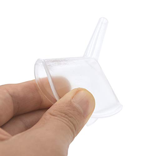 Funil pequeno, Mini Mini Funis de Plástico Claro de 2,16 polegadas para Science Lab Botting Filming