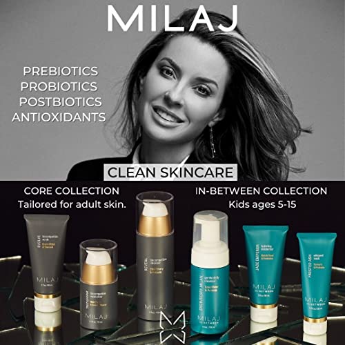 Milaj Fosted Ash Probióticos e Açafrão Máscara Face | Máscara facial hidratante chicoteada e limpador de