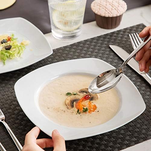 PDGJG de 36 peças de porcelana Dinner Set Dinner Sopa Placas de sobremesas definidas para porcelana saudável