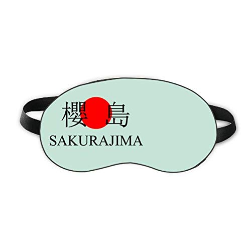 Sakurajima Japão Nome da cidade Red Sun Flag Sleep Sleep Shield Shield Soft Night Blindfold Shade Cover