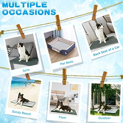 Zonli Dog Refrigeing Mat 37 x 28 Pet Pad, Q-Max 0,35 Pad para cachorro auto-resfriamento Super macio e cobertor de gato, máquina lavável e portátil de canil para interno ou externo