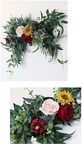 WODMB Artificial Garland Lintel Cadeira de volta Flor Wreath Home Porta de casamento Decoração de parede