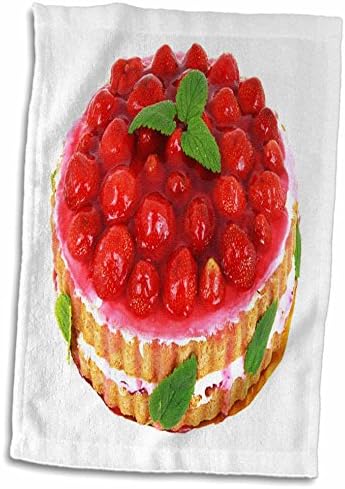 3drose Florene Food and Beverage - Strawberry Shortcake - Toalhas