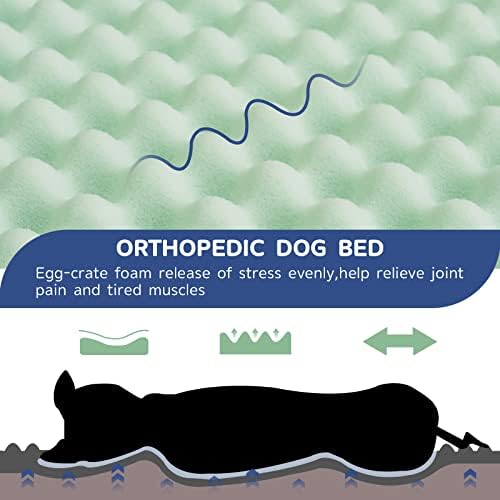 Cama de cães de espuma de memória vamcheer-cama de cachorro ortopédica para cães extras grandes, cama de cães de