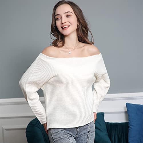 Gola alta branca Mulheres, suéter feminino Sweter de pescoço feminino Moda de manga longa Moda longa Cor de malhas