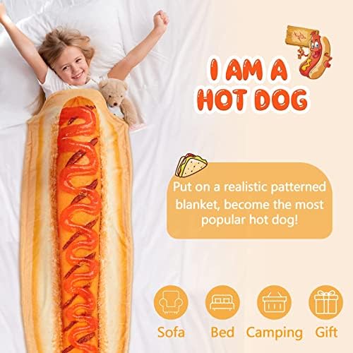 Cobertor de cachorro -quente - cobertor engraçado para crianças adolescentes todas as estações de flanela macia