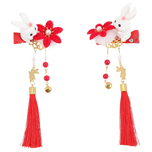 Nolitoy 2pcs mascote menina pinos bobby Presentes de casamento clipes qipao tassel chinês festival