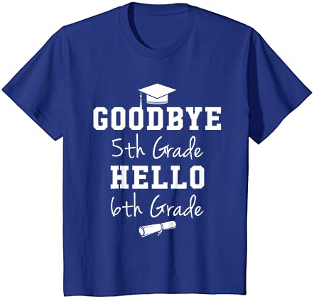 Adeus da quinta série Hello T-shirt de formatura da sexta série