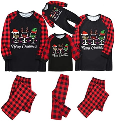 XbkPlo Christmas Jammies for Family, Family Holiday Pijamas Gifts para Casais Unique 2021 Padre-filho PJS