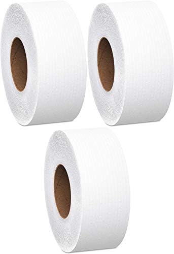 Scott essencial jumbo roll jr. Papel higiênico comercial, 2 camadas, branco, 12 rolos / estojo, 1000