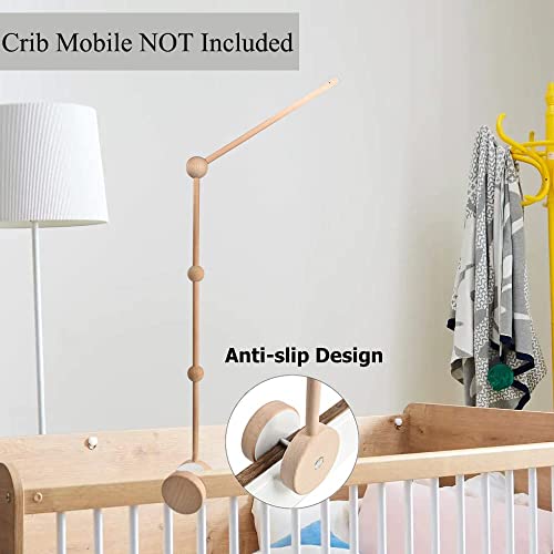Yimisya Wooden Baby Crib Arm - Anti -Slip Crib Mobile Bell Solder Arm Diy Mobile Hanger Kit para decoração de berço e viveiro