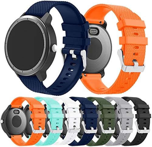 BCMCBV 20mm Silicone Rubber Watch Strap Watch Band para Garmin Vivoactive 3/Vivomove HR Smart Watch Band Band