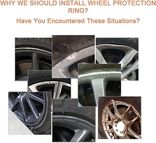 Protetores de proteção contra rodas de 16-20 polegadas Protetor de aro de carro universal Protetores de aro