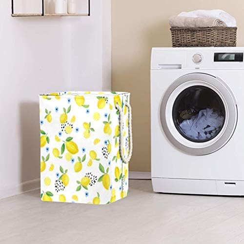 Indomer Lemon Rain 300D Oxford PVC Roupas à prova d'água cesto de lavanderia grande para cobertores Toys de roupas no quarto