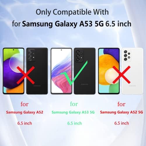 Caixa da carteira Gimane para a caixa Samsung Galaxy A53 5G, com [2x Protetor de tela de vidro temperado]