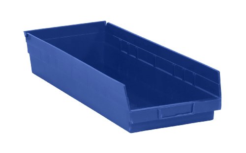 Libes de prateleira de armazenamento de plástico nidable aviditi, 23-5/8 x 8-3/8 x 4 polegadas, azul, pacote