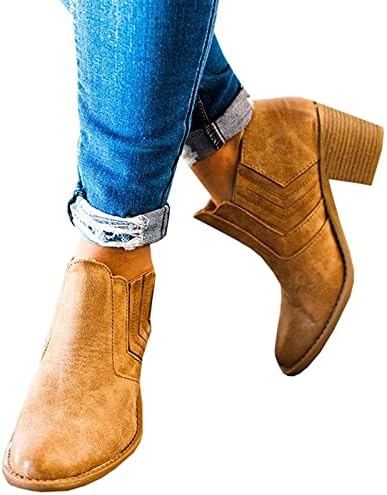 Botas de cowboy para mulheres bordadas de dedão quadrado de dedos angustiados Knee Knee High Western