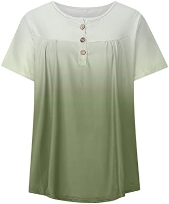 Túnica tops para mulheres V pescoço de manga curta camisa floral camisa de manga curta Botton up