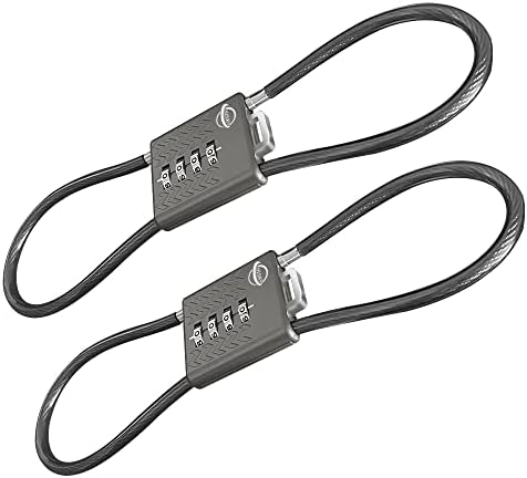 Bloqueio de segurança Sisav Lock de 4 bloqueios de combinação de cabos 31,5 polegadas para o Gym Locker, capacete,