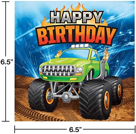Monster Truck Birthday Party Supplies Kit, serve 8