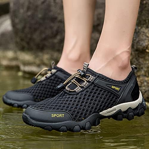 Homens de verão malha de malha respirável sapatos de caminhada confortáveis ​​sapatos de viagem ao ar