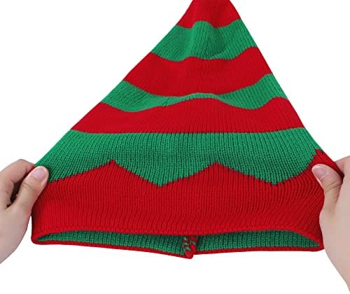 Durio Papai Noel Crianças Adultos Chapéus de Natal Atigados Para Mulheres Crianças Festivas Inverno Crianças