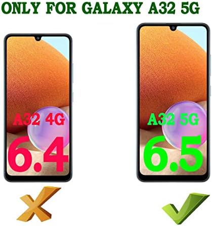 Caso da carteira lbyzcase para Galaxy A32 5G, capa Samsung A32 5G, Folio Flip Premium Leather Zipper Pocket Magnetic Seatspable Tampa [slots de cartão] [pulseira] para o Samsung Galaxy A32 5G 5G