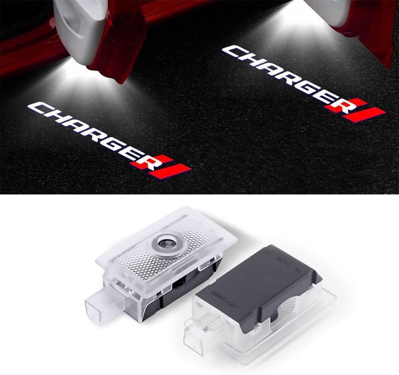 Compatível com o logotipo da porta do carro do carregador, projetor HD Ghost Shadow Light 2pcs compatível