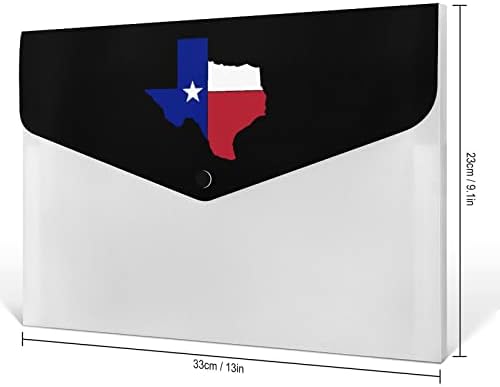Pasta de arquivo em expansão do mapa da bandeira do Texas 6 bolsos de grande capacidade Etiquetas de acordeão