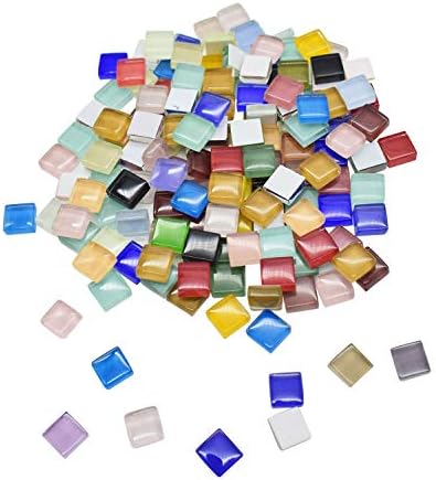 Tilhas de mosaico de 500pcs, pedaços de vidro de mosaico ZKSM CHIPS MISTUROS COLATE PARADO DE VIZ